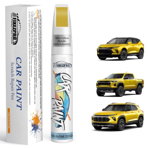 Image of Nitro Yellow Metallic(GHS /WA660G) Touch Up Paint for Chevrolet, Exact Color Match Car Paint Scratch Repair Remover Pen Kit Fix Vehicle Chips and Automotive Nicks Scuff