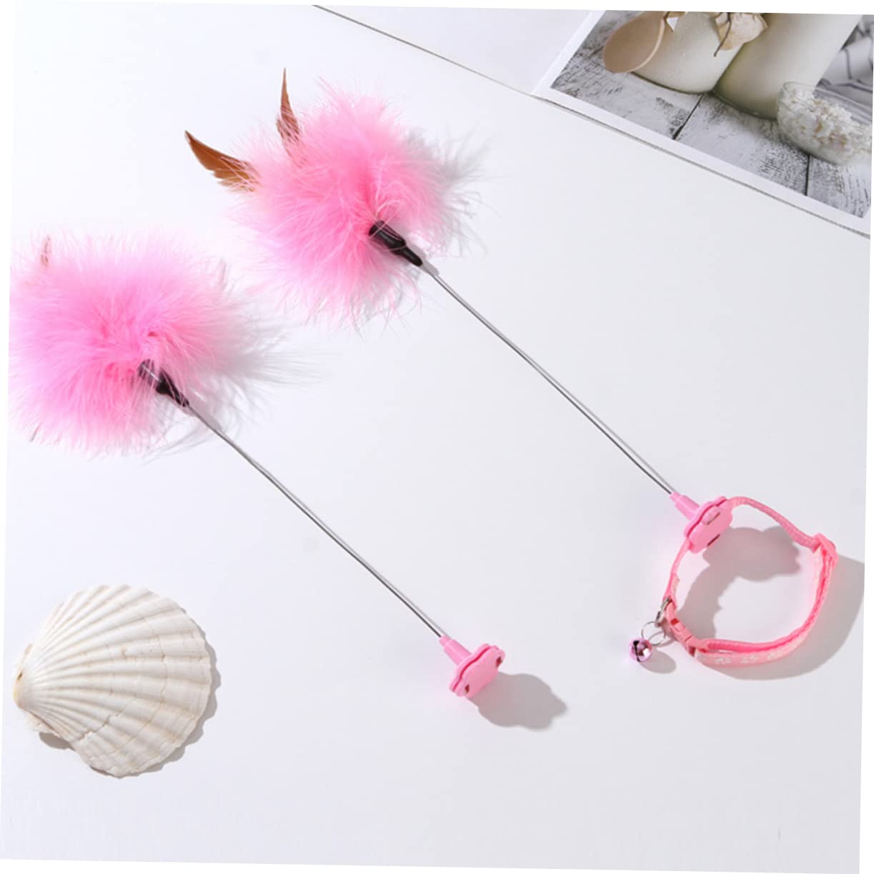 ERINGOGO 2pièces Jouet Plume pour Chat Jouet Interactif pour Chat Intérieur pour Chaton Stimule Instinct De Chasse