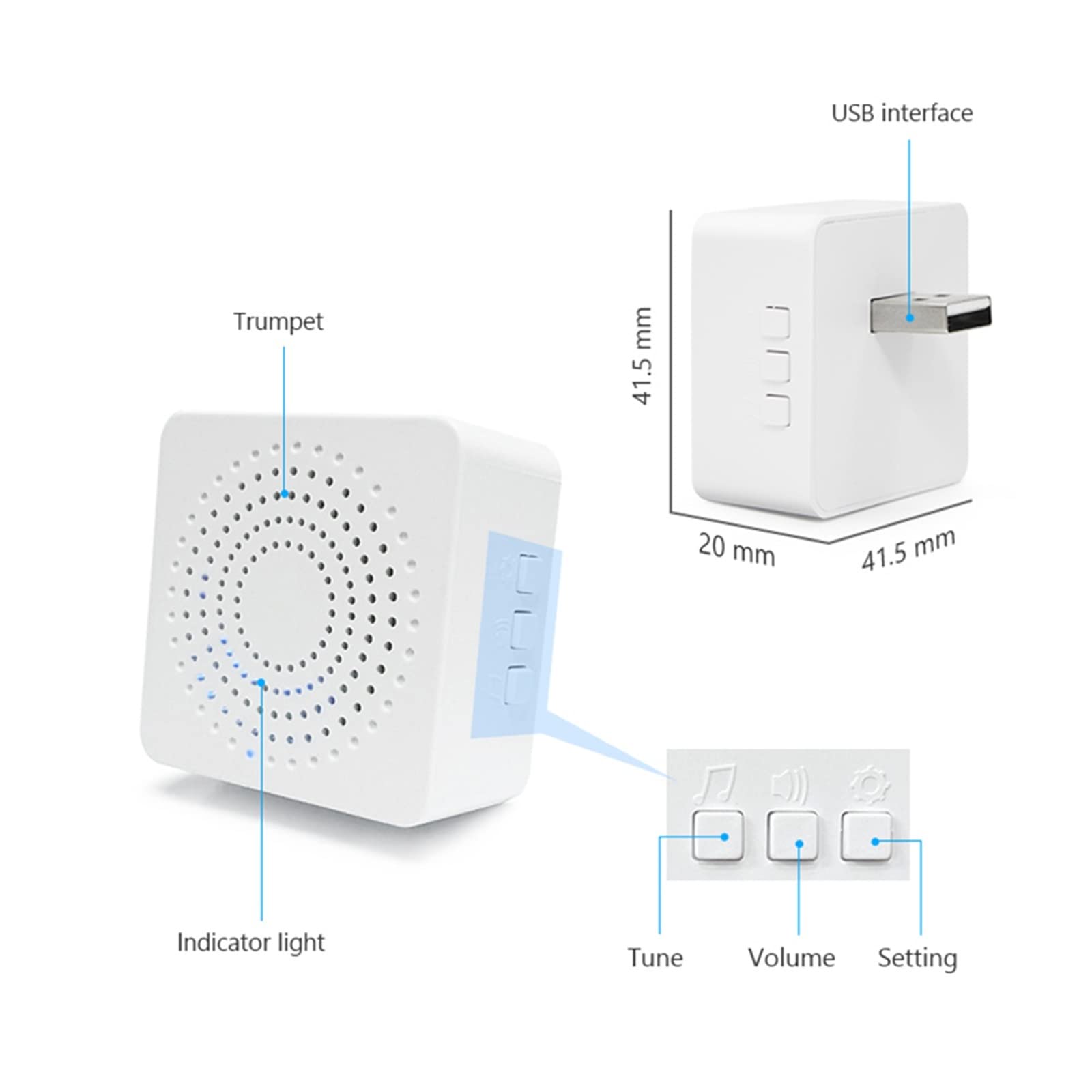 Videocitofono WiFi, Tuya HD 1080P Smart Video Campanello Telecamera PIR Visione Notturna Citofono Campanello Campanello for La Sicurezza Domestica per la Sicurezza Domestica