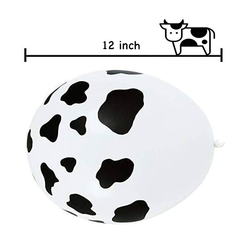 100 PCS Cow Balloons Funny Moo Print for Party Cow Hide Balloons Western Cowboy Theme for Birthday Party Favor Supplies Decorations Cowboy