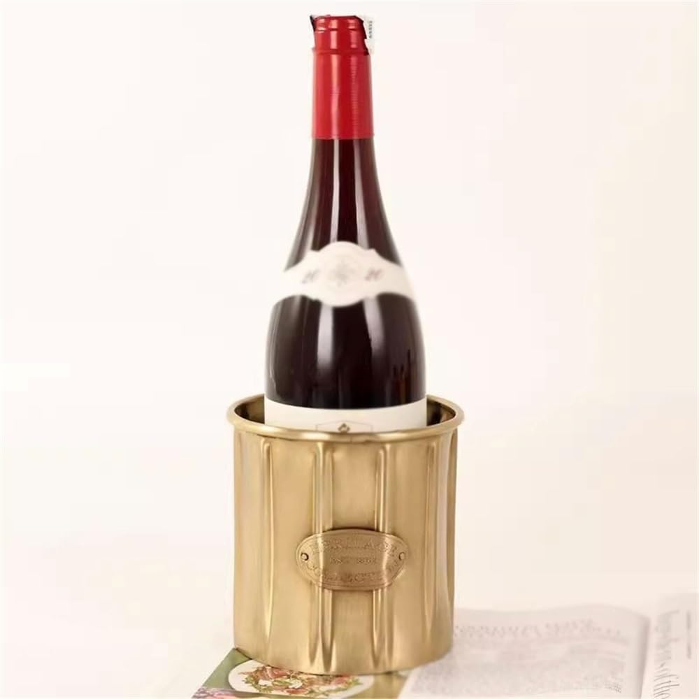 Cubo de Hielo Cubo de Hielo latón Hecho a Mano, Cubo Almacenamiento, Vino Tinto, Adorno Decorativo Escritorio Lujo for el hogar Cubo de Hielo frío para Barra