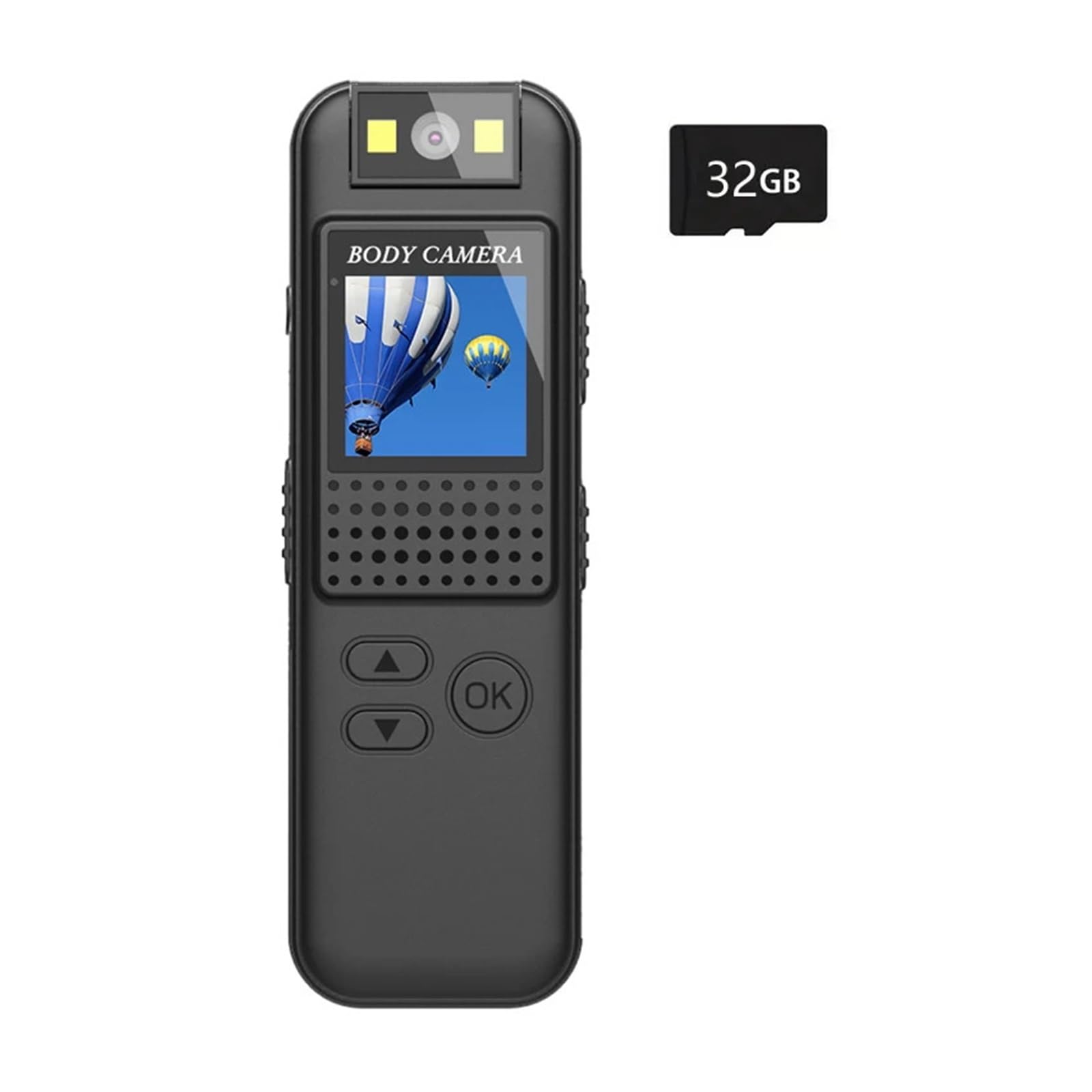 Mini Kieszonkowa Kamera 1080p FHD Sportowa Kamera Akcji Przenośna Kamera Na Mały Korpus Obrotowa Kamera Do Nagrywania Rowerów Na Świeżym Powietrzu Przejrzystość Precyzja(With 32G TF card)