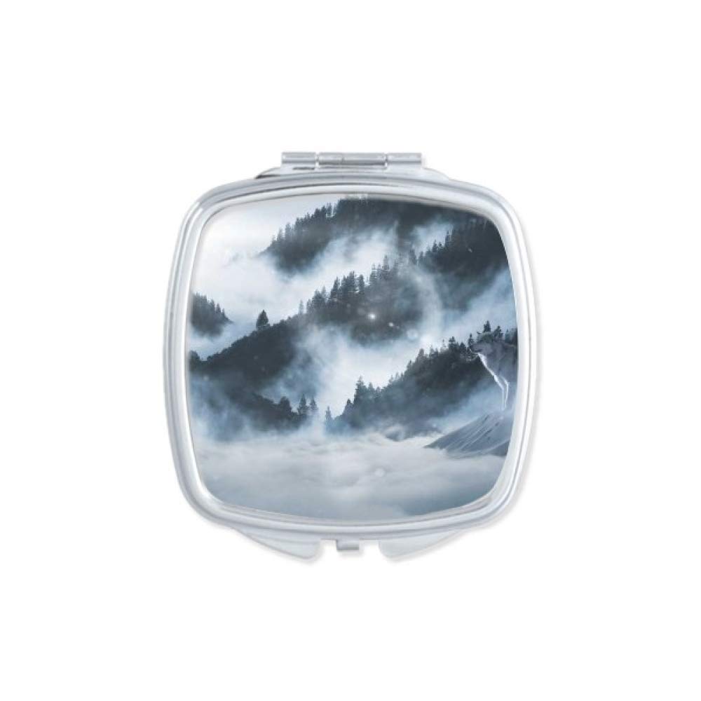 Forestry Fog Nature Scenery Science Mirror Portable Compact Pocket Makeup Double Sided Glass