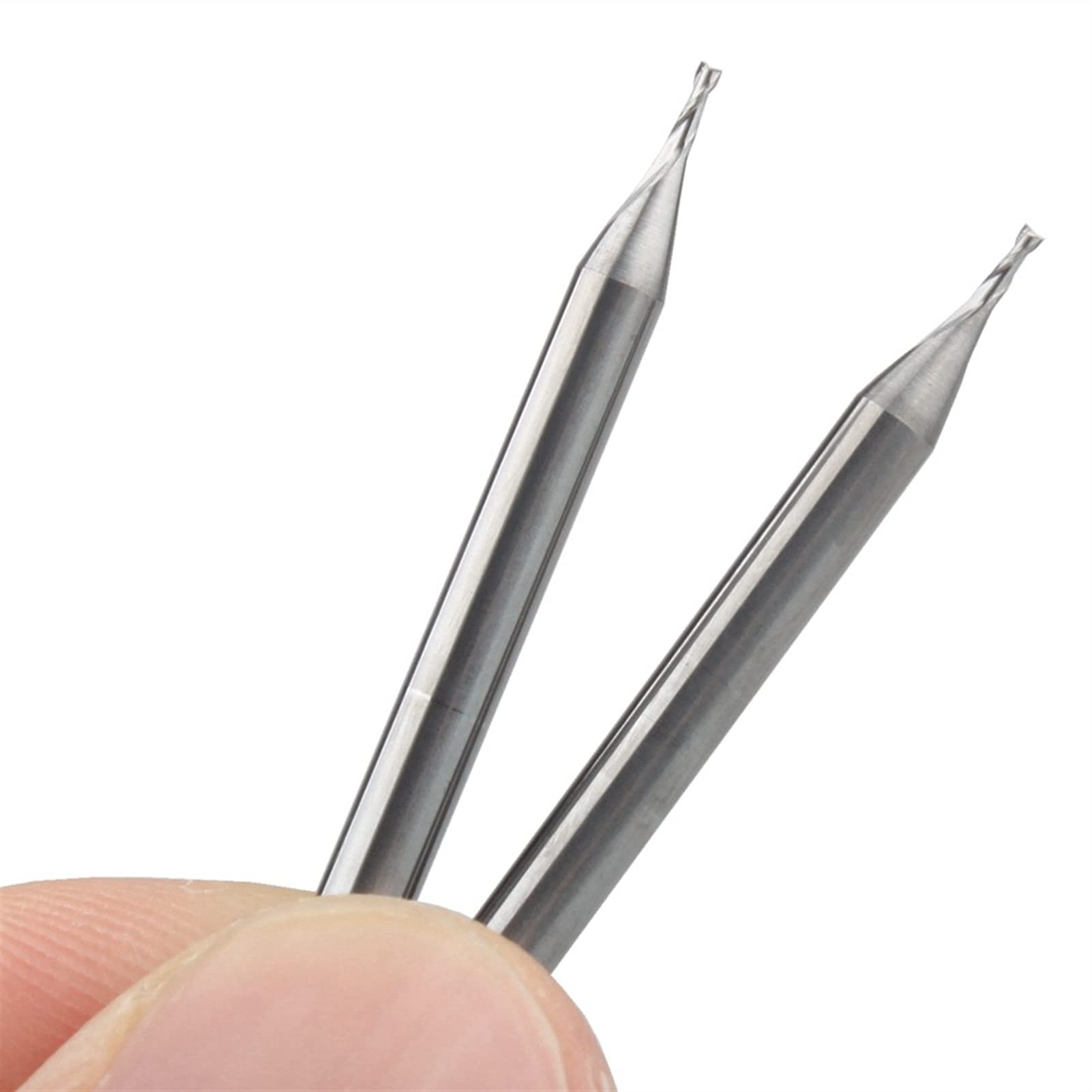 BERWENNY 10Pcs 3.175/0.8/3mm 2 Flutes End Mills Bit Milling Cutting Tools Carbide Woodworking Tools CNC Router Bit