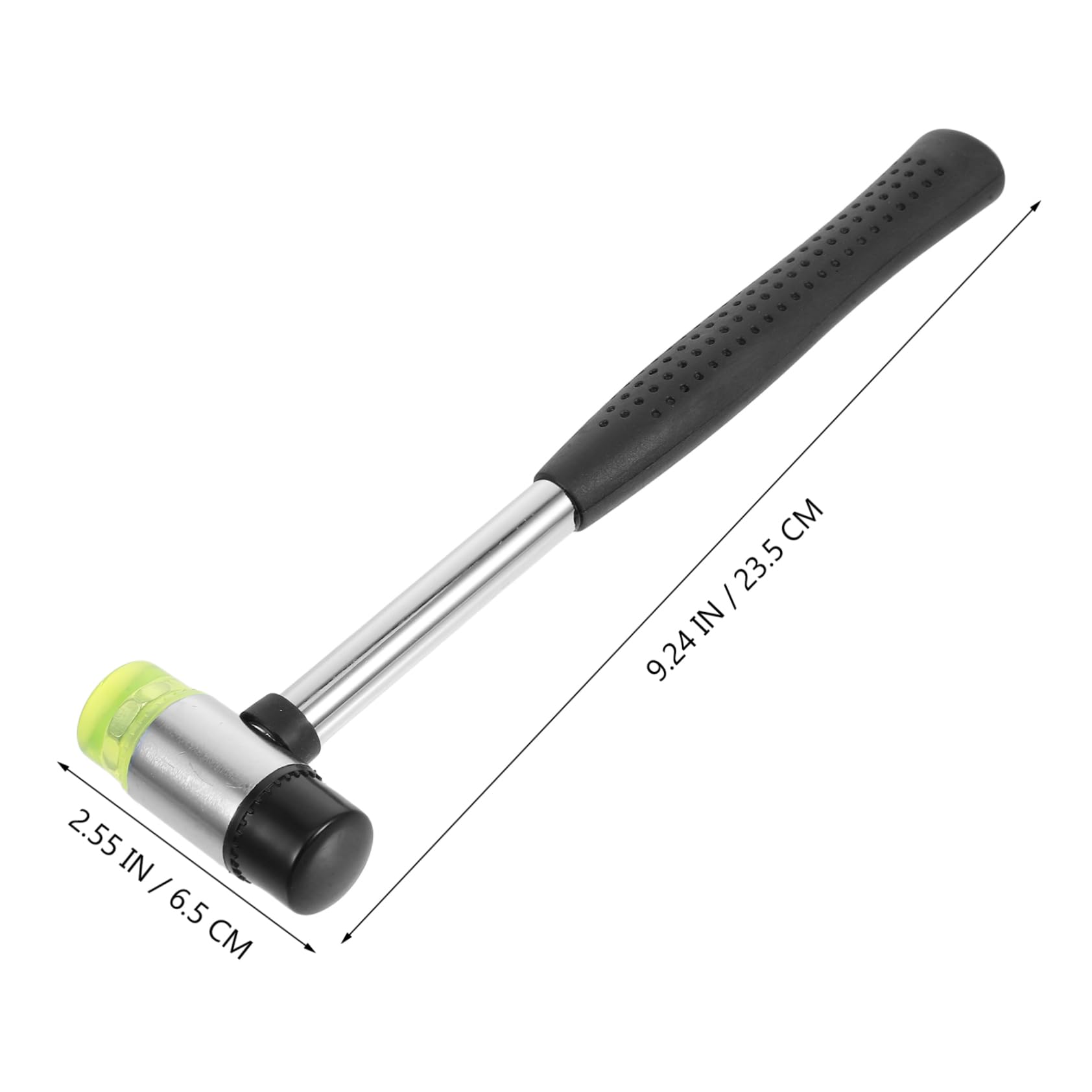 SOLUSTRE Double-sided Rubber Mallet Non-slip Handle for Tile Flooring Installation Tool for Craft Jewelers Diy Projects 25mm Woodworking Hammer