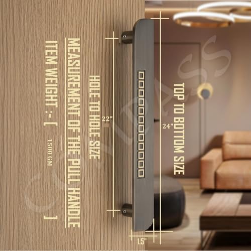 Image of COMPASS 24 inch Brass Main Door Handle | Door Handles for Main Door | Pull Handles for All The Doors of House | Office | Hotels | PH-235 (Pack of 1, Antique Finish)