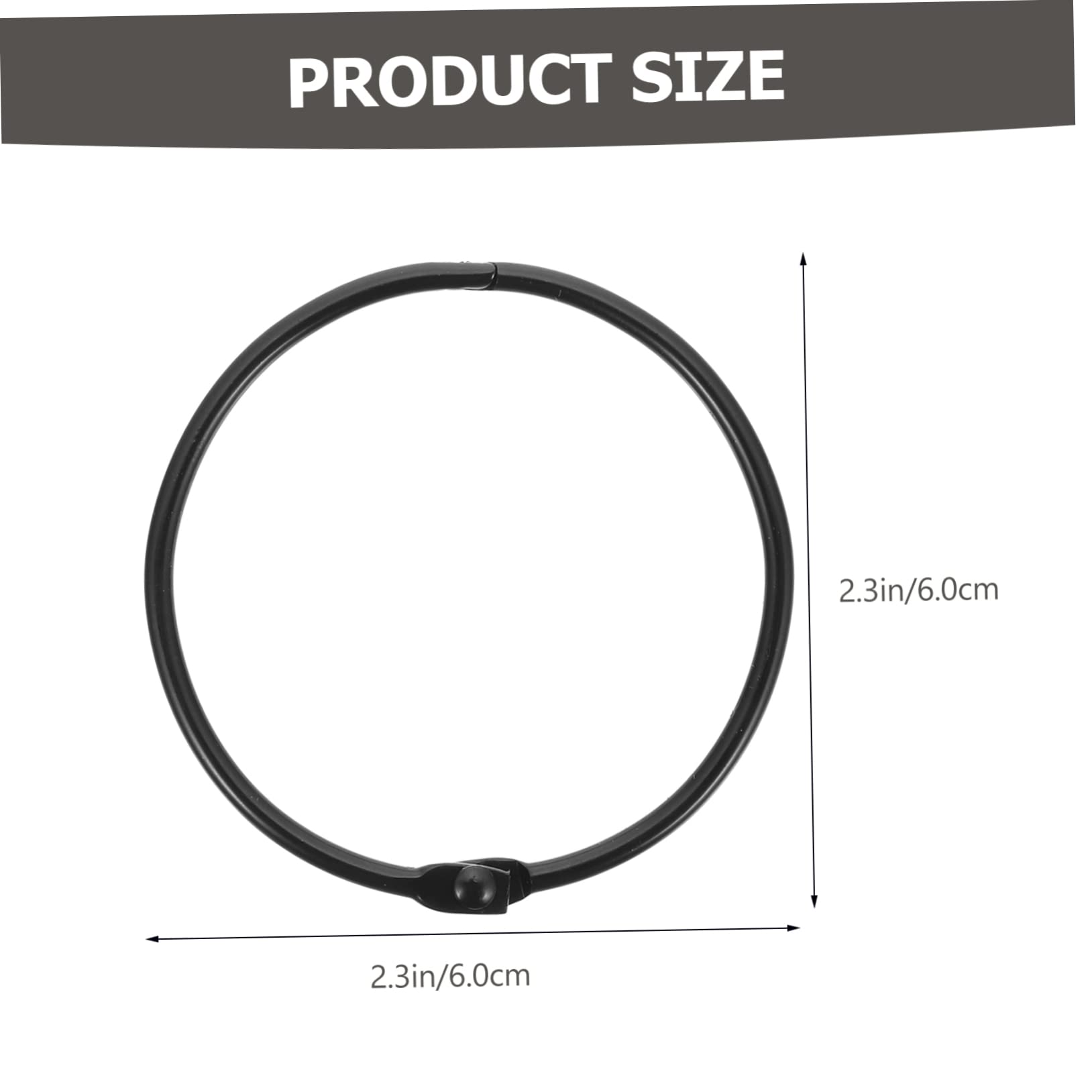 MUCKLILY 24Pcs Metal Curtain Rings Circular Shower Curtain Rings for Home Decor Smooth Finish No Scratch Design for Various Curtain Styles