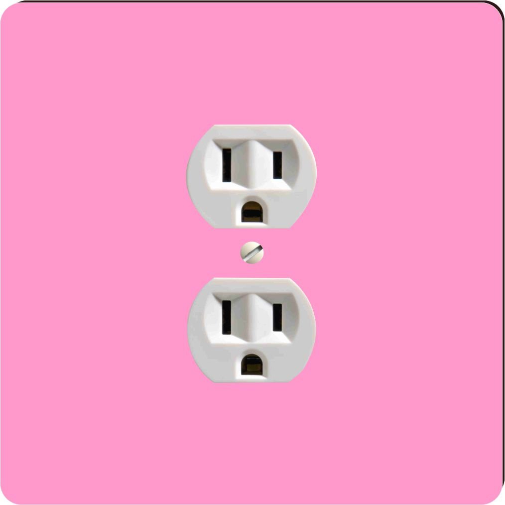 Plaque de sortie de câble rose clair pour décorer une chambre
