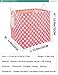 FANKANG Square Nursery Hamper Storage Bins Canvas Laundry Basket Foldable with Waterproof PE Coating Storage Baskets Gift Baskets for Children, Office, Bedroom, Clothes（Square-Pink Heart ）