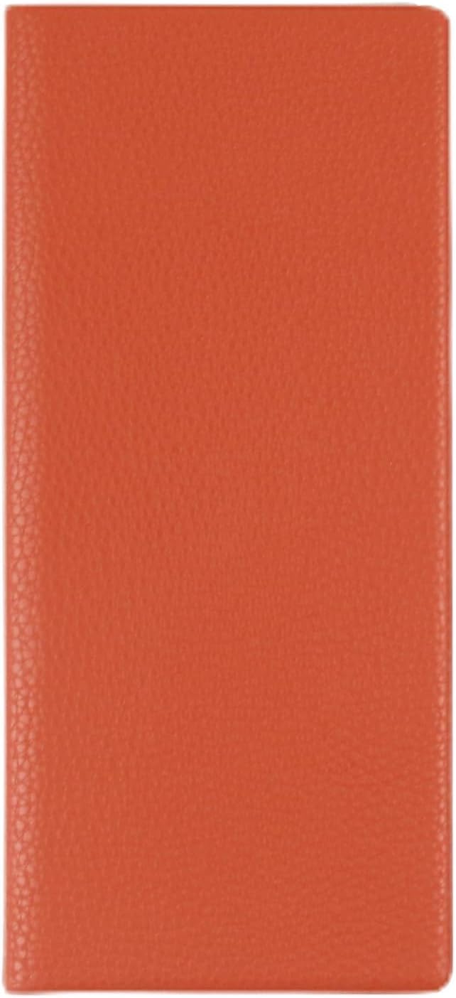 Fenice Long Classic Cover Holder Wallet Case for Travel Essential RFID Blocking Vegan Leather Waterproof (ORANGE)
