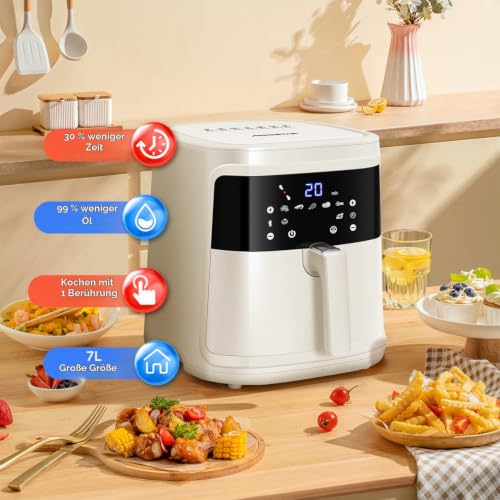 Aigostar Intelligente Heißluftfritteuse 7L, App/Wifi-Steuerung – Ansicht 6