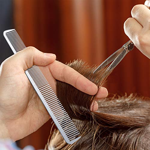 Set de 5 Peines de Metal para Barberos Acero Inoxidable miniatura 5