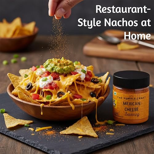 The Humble Craft Mexican Cheese Seasoning Powder for Tacos Nachos Popcorn Movie Theater Style Cheesy Flavor Fries Tortillas Masala 250g