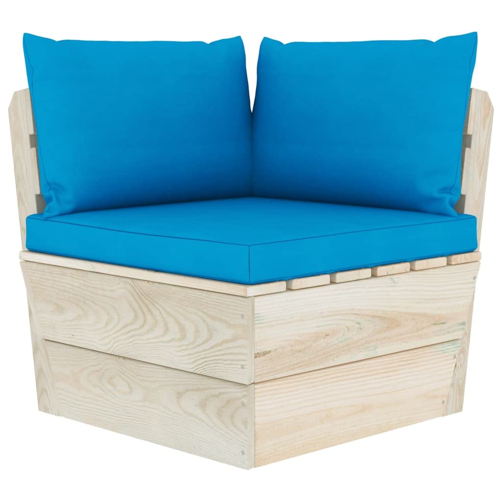 vidaXL Cuscino per Pallet Blu Reale 70x40x12 cm in Tessuto