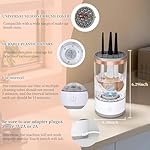 Multi-Functional Electric Makeup Brush Cleaner - Automatic, Energy Saving Makeup Brush Cleaner: Convenient and efficient Makeup Brush Cleaning Solution (white) - Image 4