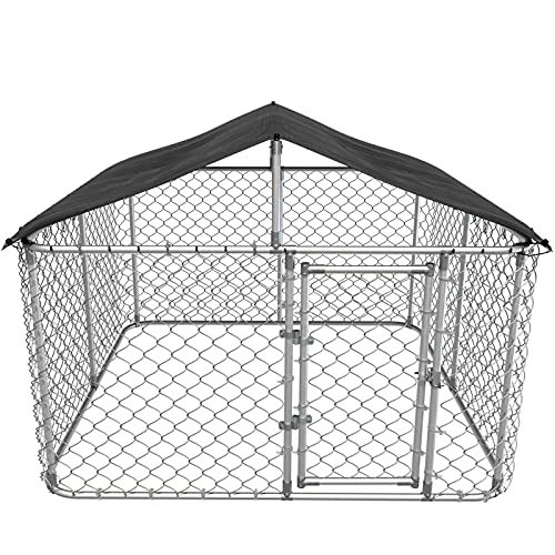 Kullavik Dog Kennel Outdoor with Heavy Duty Galvanized Chain Link Dog Cage Chicken Coop Hen House, UV & Water Resistant… - Image 4