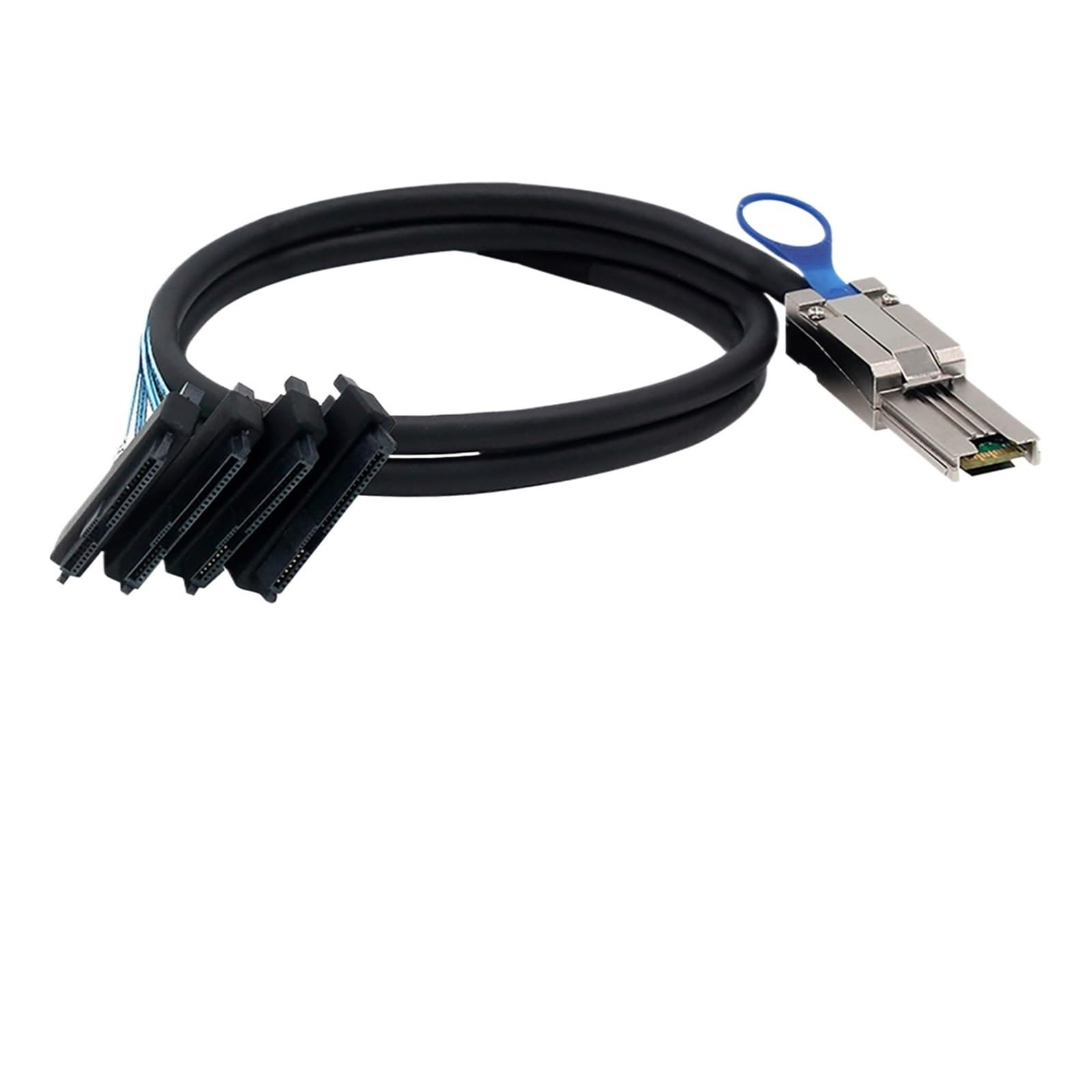 Câble adaptateur pour serveur de données MI NI S*A*S HD SFF-8088 26P mâle vers 4X S*A*S SFF-8482 avec SATA mâle 15P 0,5 m