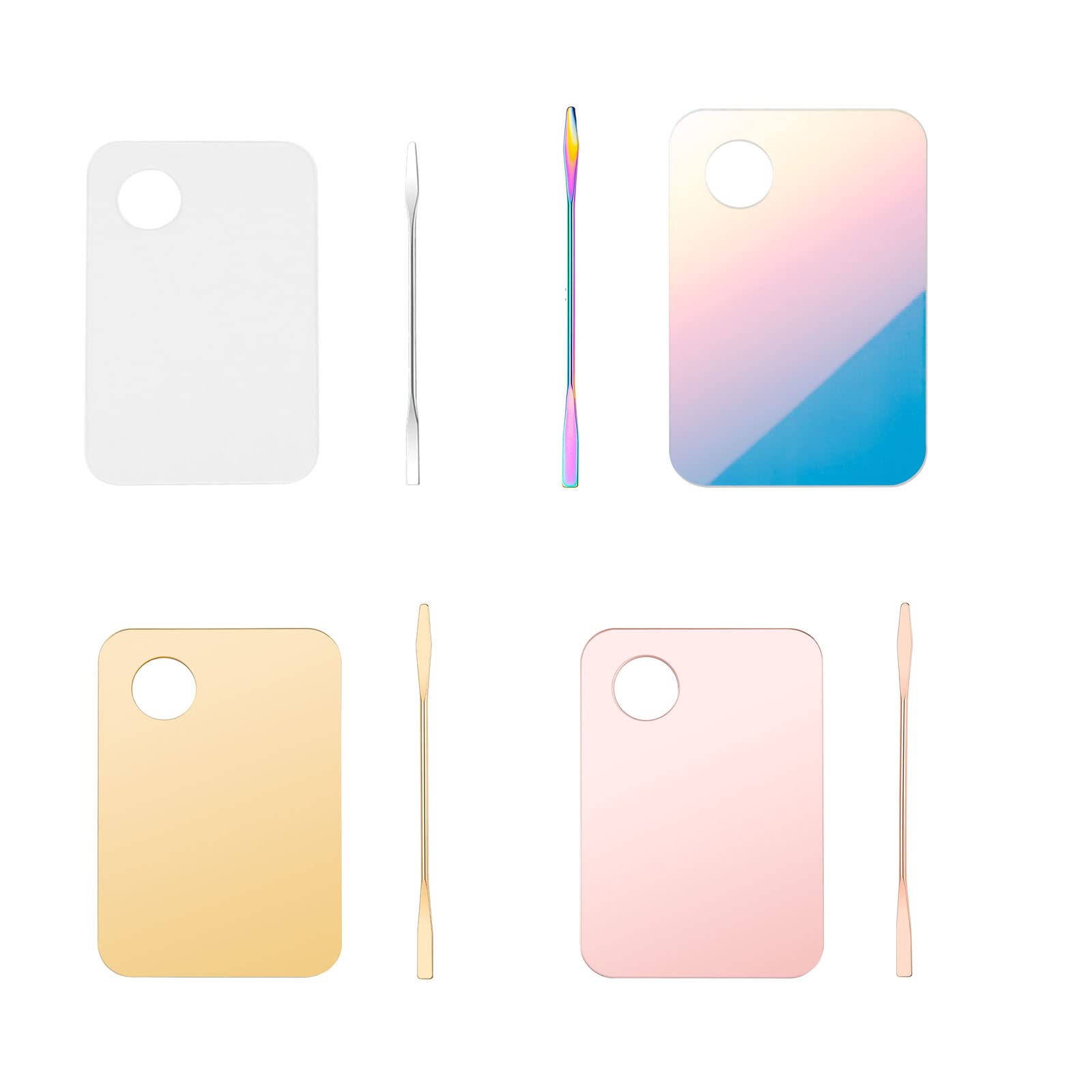 Pro-Makeup Cosmetic With Spatula Tool Makeup Art Tool Acrylic & Stainless Steel Spatula