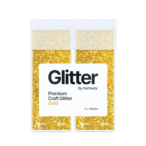 Hemway Premium Glitter Shaker - Silver | 130g Chunky Metallic