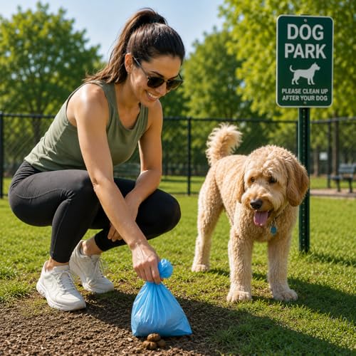 Image of EZ Pick Up Pet Dog Bags - 1000 Count Waste Bags, Puppy Pick Up Bag, Doggy Walking Clean Up (Pink, Black, Blue) (Blue)