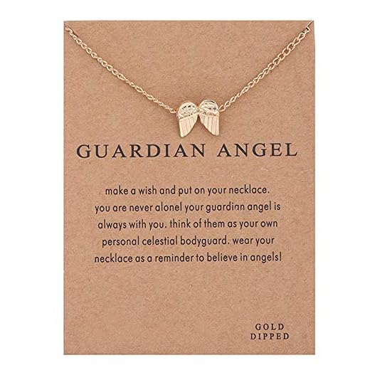 Jude Jewelers Retro Vintage Inspirational Charm Cocktail Party Necklace Birthday Gifts (Guardian Angel)