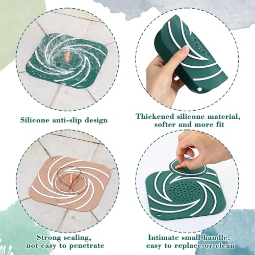 Tapones de Drenaje de Silicona 2 en 1 para Bañera 4 Piezas miniatura 3