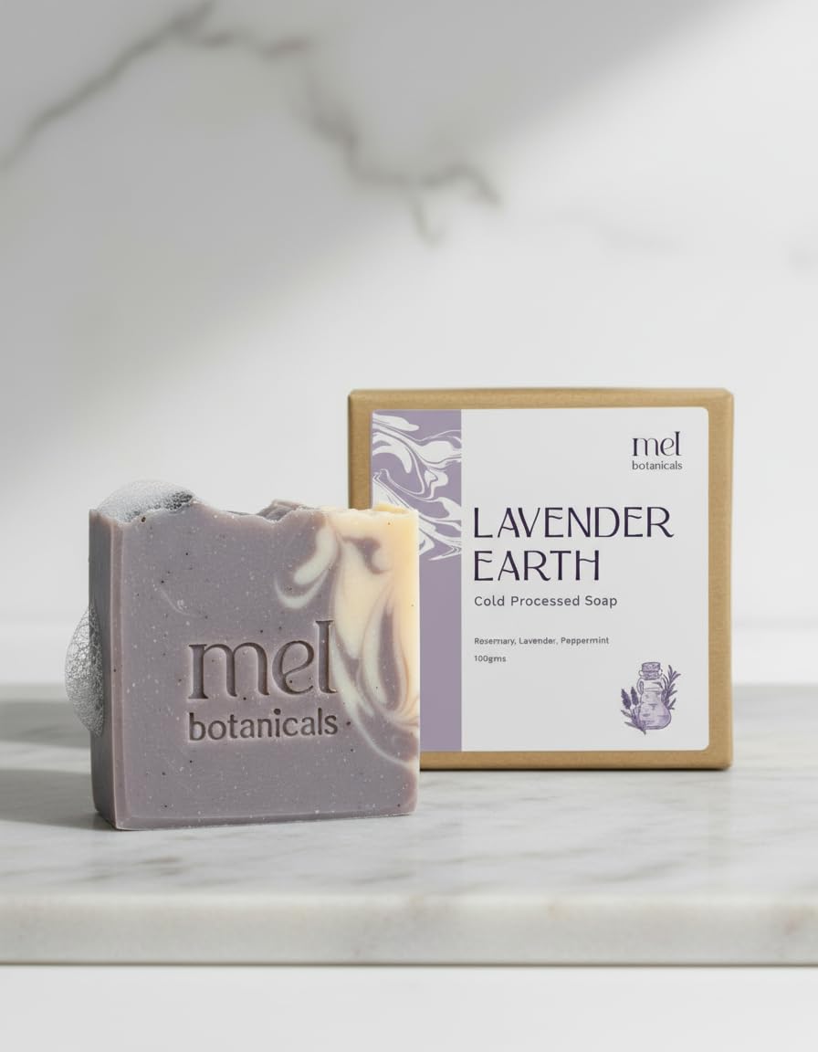 Lavender Earth Cold Processed Soap Bar | Vegan Bath Soap with Rosemery, Lavender, Peppermint | Cooling, Earthy Notes | Plant Based Oil | No Sulphates | All Skin Type, 100gm-image-47