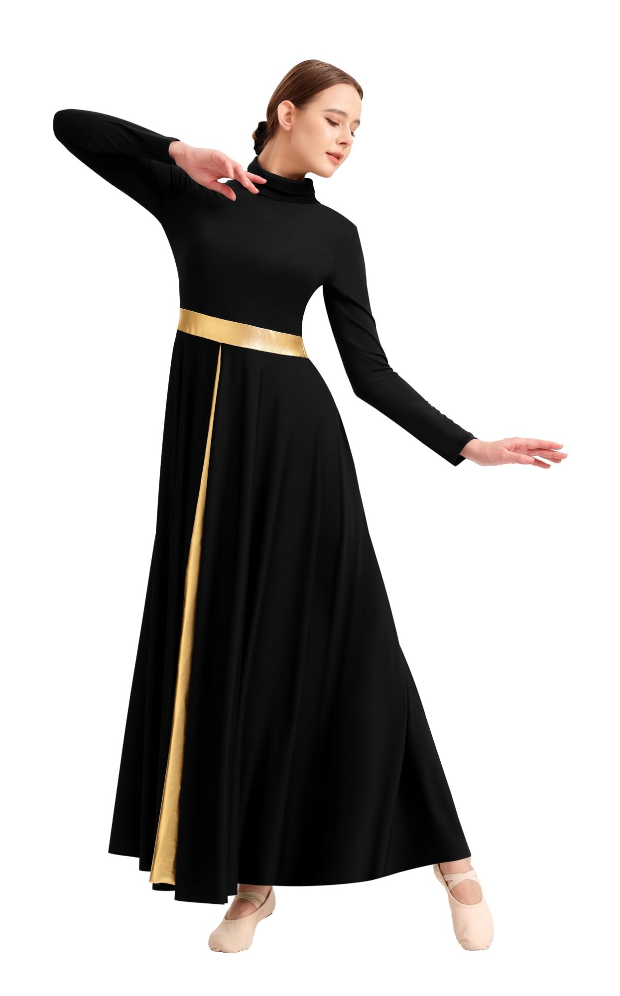 Amazon.com: OJEVMLFVQ Praise Dance Dress Women's Praise Dance Dress  Metallic Waistband Long Swing Liturgical Worship Church Robe(Green,XL) :  Clothing, Shoes & Jewelry
