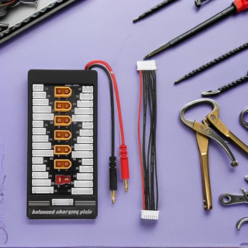Placa de carga paralela con conector banana 4.0mm resistente al calor para Lipo 5