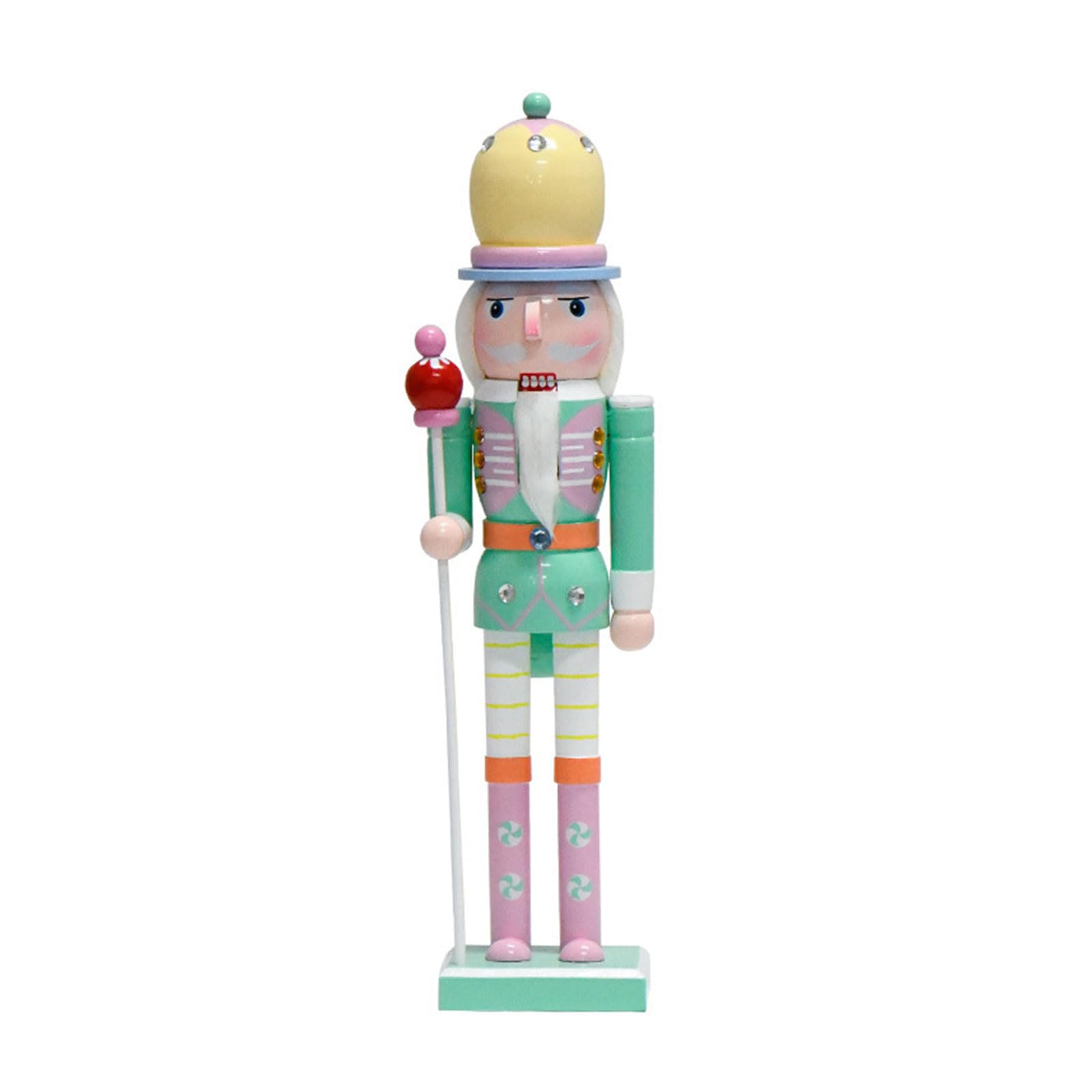 Hsioluted Wood Nutcrackers Soldier Statue Candy Puppet Ornament Christmas Decorations Home Holiday Decors 2024 Year Gift Nutcrackers Decorations