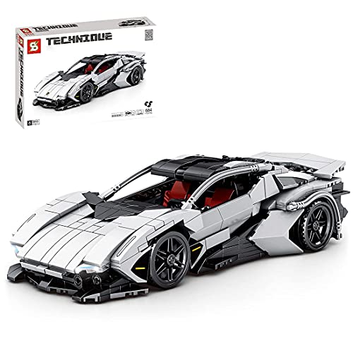 Technic Oldtime 684 Klemmbausteine Oldtimer Modellbausteine Konstruktionsspielzeug Kompatibel mit Lego Technic (8313)