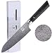zayiko Black Edition Damastmesser Santoku Messer 18,00 cm Klinge extrem scharf aus 67 Lagen I Damast Küchenmesser und Profi Kochmesser aus echtem japanischen Damaststahl mit Pakkaholzgriff