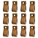 DOXILA - Tiradores de cuero para muebles - 12 piezas - 6*2,5 cm Tirador de cuero vintage hecho a mano para armarios de cocina - Baño - Armarios (marrón)