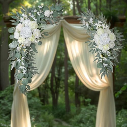 Composition soie fleurs arche mariage pour décoration de réception