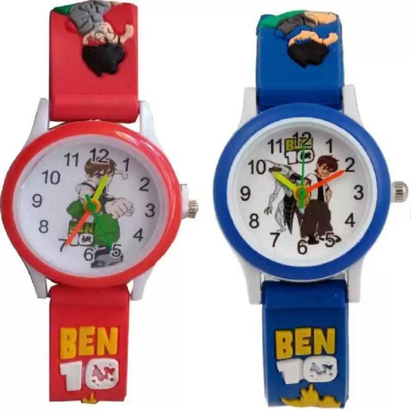 Analogue Boys & Kids Ben Ten Watch - Pack of 2 (Red & Blue)