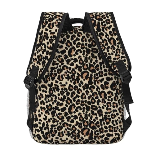 Leopard Cheetah Print Retro 70s Brown Women's Backpack - 11.4 x 7.8 x 15.7 Inches2