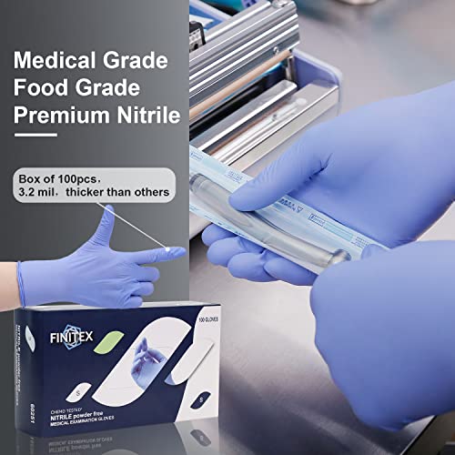 Image of FINITEX Nitrile Disposable Gloves-Black, 5mil, 100PCS and Purple, 3.2mil, 100PCS