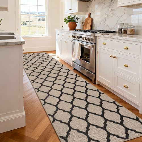 Alfombra antideslizante lavable rectangular para pasillo moderno de casa 5