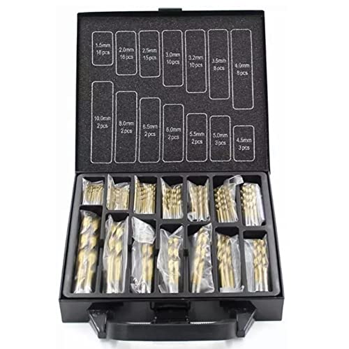 Juego de 99 brocas helicoidales con recubrimiento Ti Coated