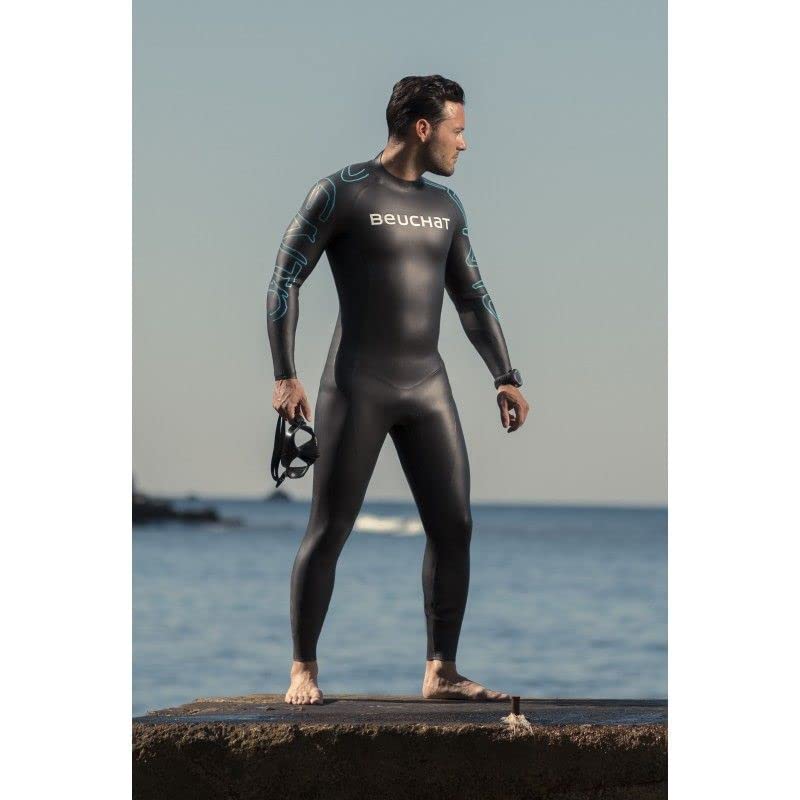 Beuchat Zento Full Wetsuit Smooth Skin 2mm Excellent for Free Diving, Outdoor Swimming, Spearfishing and Scuba (Size Medium)