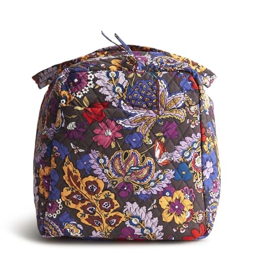 Image of Vera Bradley Women's Large Original Duffel Bag-Premium Cotton Travel, Iconic Paisley Green Jacket, One Size