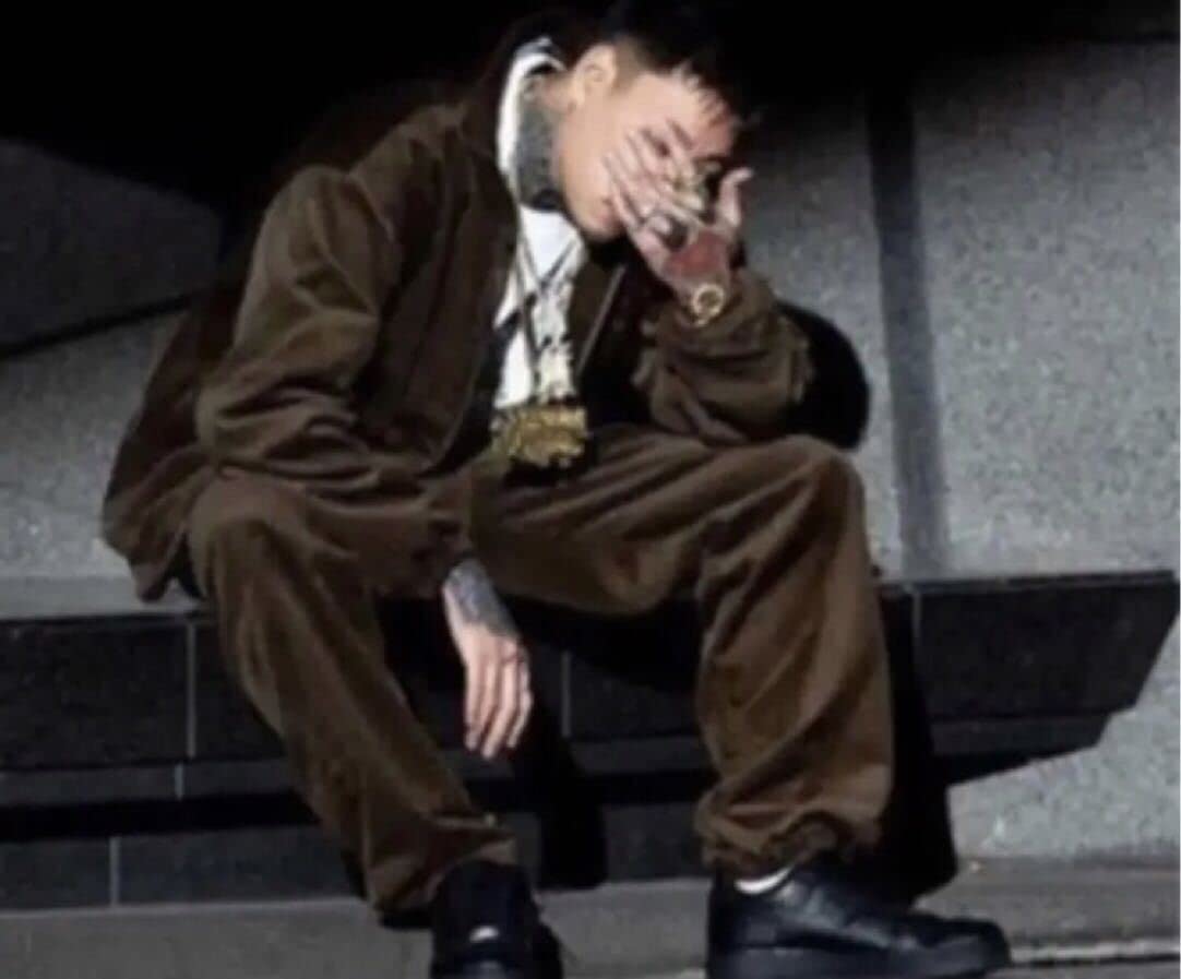 Amazon.co.jp: black eye patch 舐達磨 舐達麻 パンツ コーデュロイ  