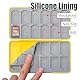 doepeBAE Switch Spiele Aufbewahrung, Switch Spiele Lagerung, Switch Spiele Hüllen Aufbewahrung, Magnetverschluss, Weiches Silikon Futter, Mit 24 Game Card Slots und 24 Micro SD Karten (A01)