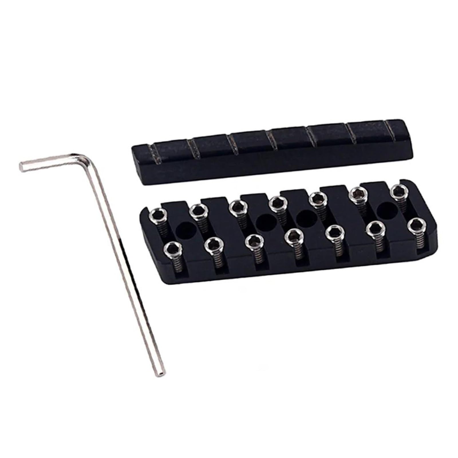 Profesjonalna Nakrętka Gitary 6/7 Strunowa Bezgłowa Gitara Elektryczna Zestaw Nakrętek Mostka Z Siodełkiem Stałym Akcesoria Części Zamienne(7 String)