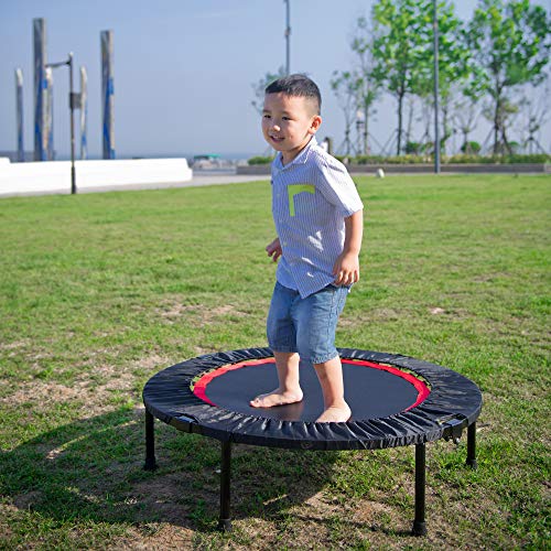 Fitness-Trampolin, Mini Fitness Trampolin Ø 101cm , Klappbar Trampolin mit Sicherheitspads, Leises Trampolin klein für… – Bild 4