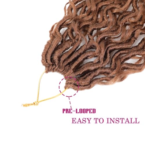 Image of Goddess Faux Locs Crochet Hair for Black Women, Long Boho Style Locs Braids