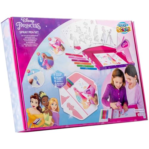 Conjunto de caneta em spray princesa