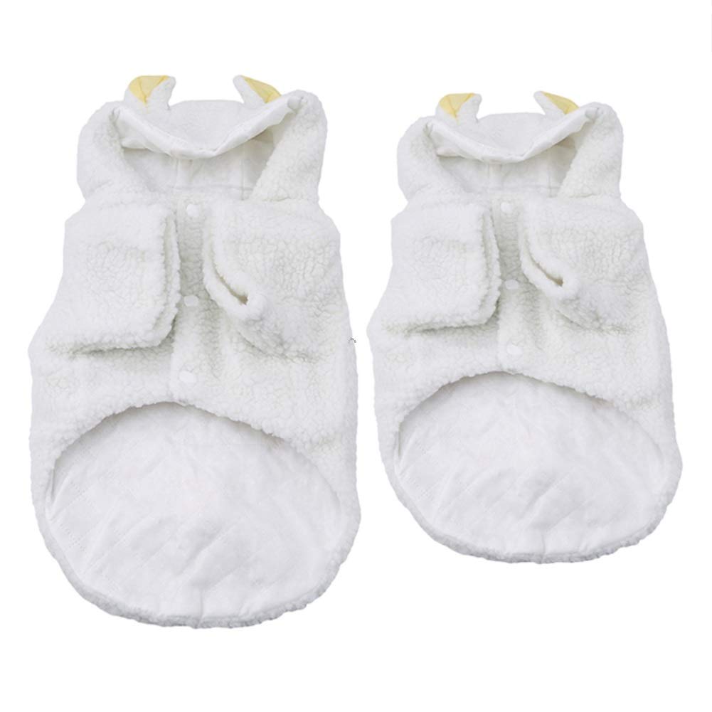 Süßer Katzenmantel – Warm, Ohne Ärmel, Schaf-Muster, Rosa, Größe XL