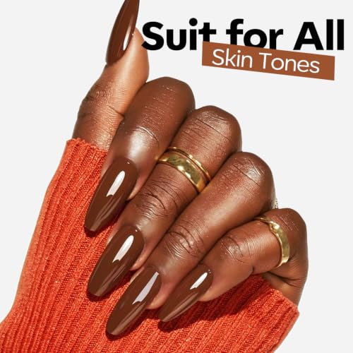Image of modelones Brown Gel Nail Polish 15ML, Hema Free Pastel Soak-Off UV Fall Gel Polish - 28+Days Long-Lasting Nail Art DIY Manicure Kit Home Salon Women Gifts