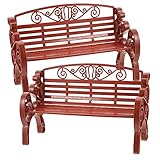 Banco de parque modelo: de usos múltiples, que es una buena decoración, especialmente decoración de jardín o micro paisaje, accesorio de decoración de banco de jardín